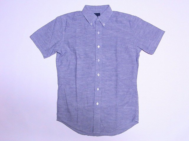 DUBBLE WORKS[ダブルワークス] ボタンダウンシャツ 46001 半袖 B.D.SHIRTS A柄 無地 (米国海軍) 貨物輸送無料