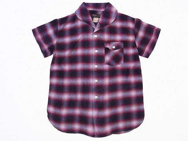 MATTSONS'[マトソンズ] コンバーチブルカラーシャツ 半袖 オンブレチェック 65613 OMBLE CHECK (ワイン×グレー) 送料無料 代引き手数料無料 【RCP】
