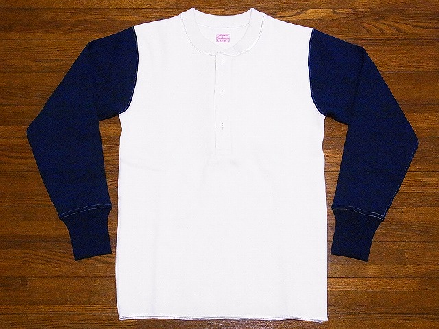CUSHMAN[クッシュマン] スウェット ヘンリーネックスウェット アンダーウエア 26170 SWEAT HENLY UNDER WEAR (クリーム×ネイビー) 送料無料 代引き手数料無料 【RCP】