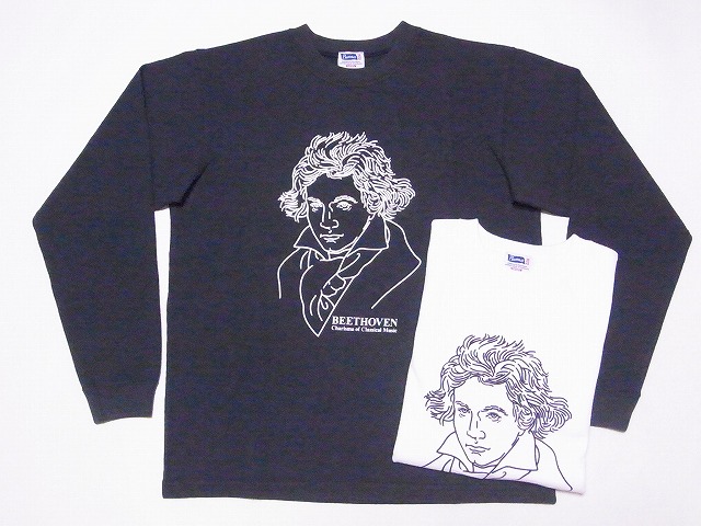 Pherrow's[フェローズ] ロンT 24W-PLT-B ベートーヴェン BEETHOVEN ロングスリーブTシャツ 長袖Tシャツ ベートーベン｜American Clothing Cream