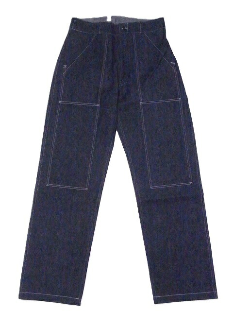 WAREHOUSE[ウエアハウス] ワークパンツ デニム 1239 ダブルニー デニムトラウザース 1930'S WPA DOUBLE KNEE DENIM TROUSERS (インディゴ/NON-WASH) 送料無料 代引き手数料無料