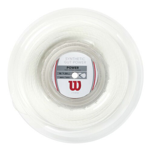 Wilson ウィルソン SYNTHETIC GUT POWER 16 WH 渦状文ガット 【国内定め事品】