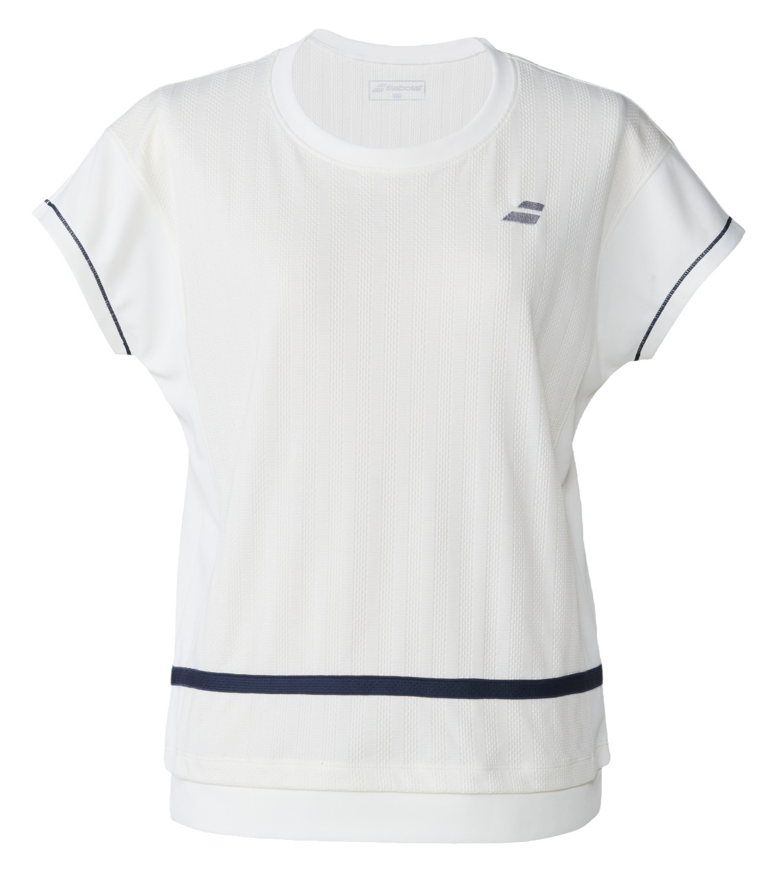 2026年春夏発売青写真 Babolat バボラ 庭球お召しもの レディス PLAY SHORT SLEEVE SHIRT LOOSE FIT プレイレンジ 半袖取り組みプルオーバー ルーズフィット BWP6327 WH00