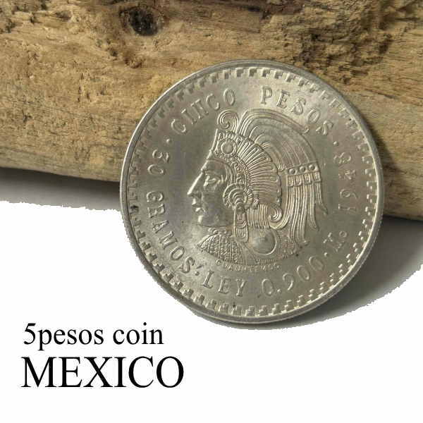 楽天市場】coin-62 メキシコ 5ペソ銀貨 1948年 クアウテモック王