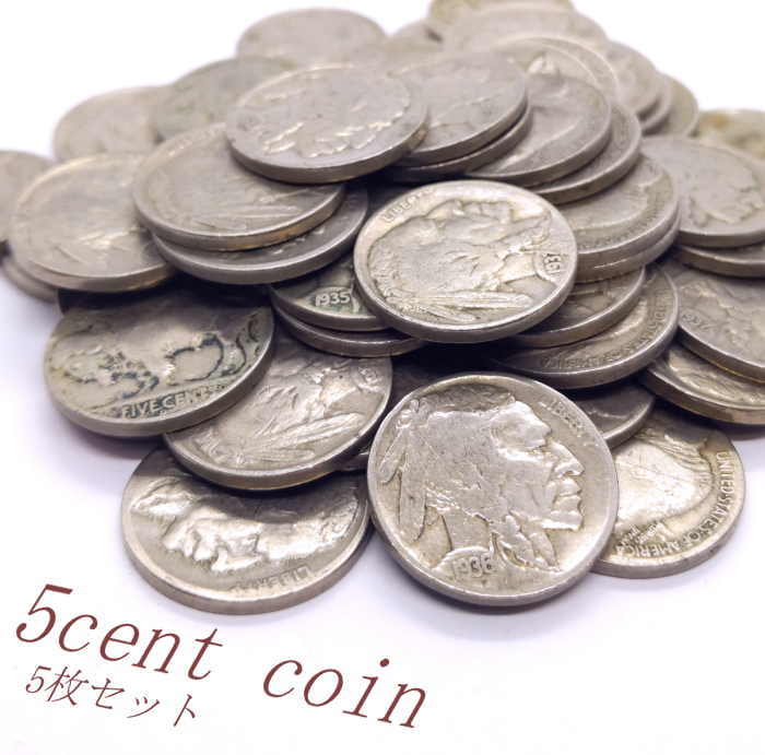 楽天市場】coin-4□5セントコイン インディアン&バッファロー【1930