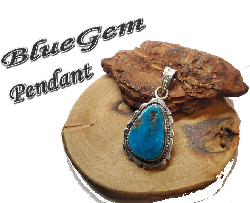 top-208 ターコイズペンダント【BlueGem(ブルージェム)Nevada】ターコイズ【ハンドメイド】アクセサリー/インディアン/ギフト/プレゼント / ターコイズ ペンダント /インディアンスタイル/ペンダント/インディアンジュエリー