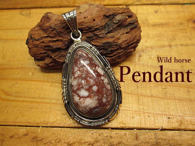 楽天市場】ターコイズペンダントトップ ネックレス【Wild horse