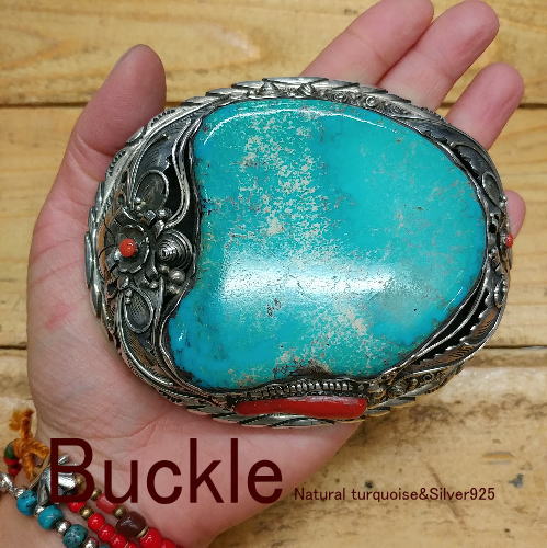 楽天市場】シルバー925ターコイズバックル 山サンゴ 天然石