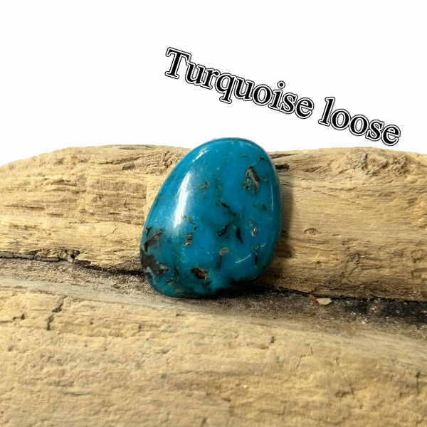 tru-109 青碧お月さま 青緑色 ルース Turquoise【ネバダ州】カボション 付属物/原料品/彫金/寄せあわせ