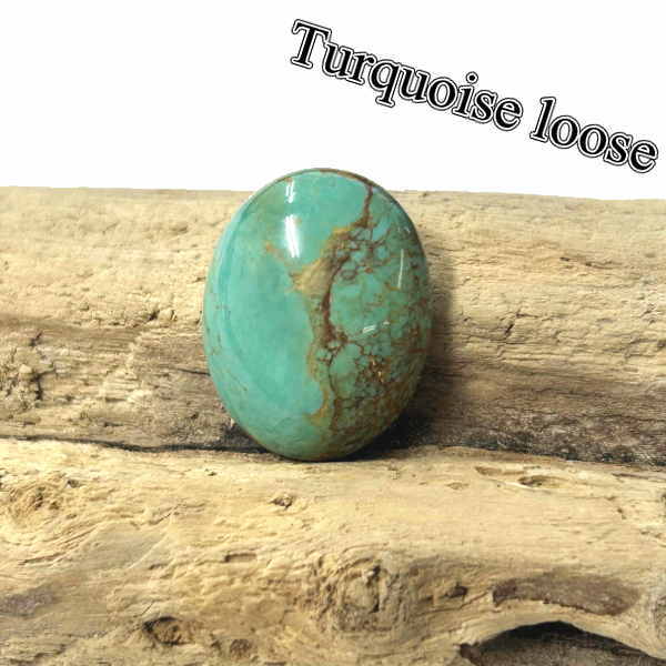 tru-125藍緑色 ルース Hahit Turquoise ハチタ【NewMexico】藍緑色 カボション 添え物/原料品/彫金/寄せあわせ