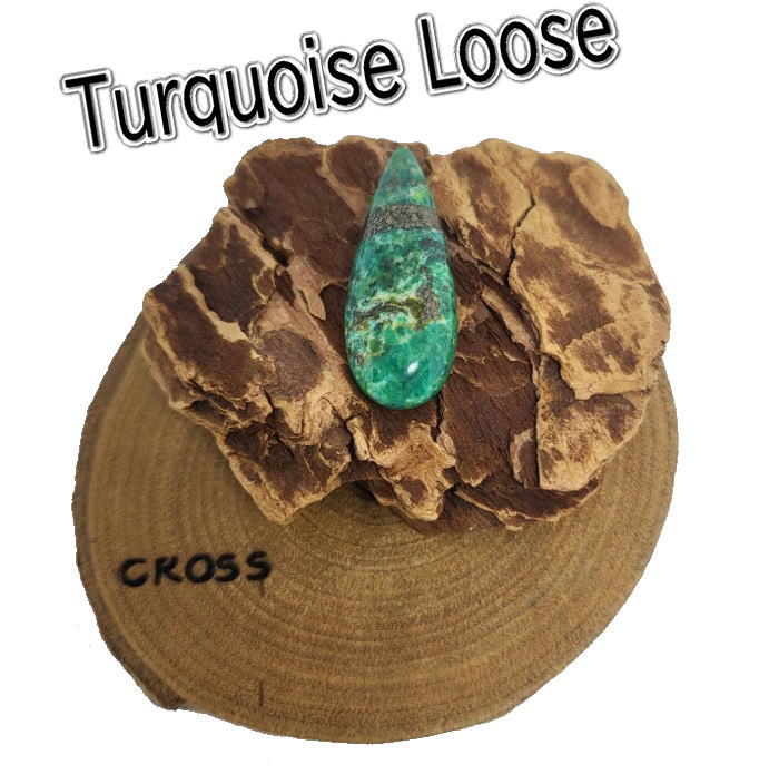 ru-96 Turquoise MT ターコイズルース カボション アクセサリー/材料/彫金/コレクション|CROSS