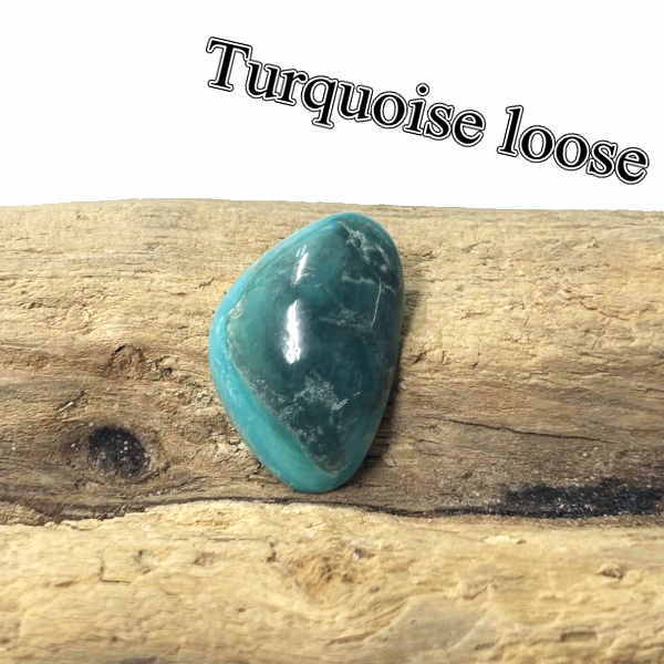 tru-33 ブルーターコイズ ルース Turquoise【産地不明】ターコイズ カボション アクセサリー/材料/彫金/コレクション