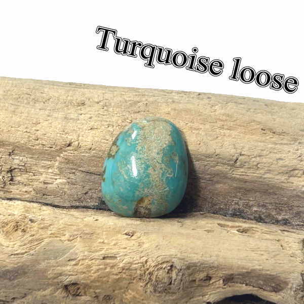 tru-35 ブルーグリーンターコイズ ルース Turquoise【産地不明】ターコイズ カボション アクセサリー/材料/彫金/コレクション|CROSS