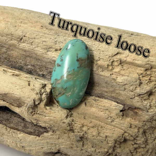 tru-44 グリーンターコイズ   ルース Turquoise【出どころ曖昧模糊たる】青緑色 カボション 佩び物/原料品/彫金/寄せあわせ