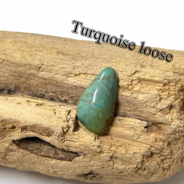 tru-47 グリーンターコイズ ルース Turquoise【出どころ曖昧模糊たる】青緑色 カボション 佩び物/原料品/彫金/寄せあわせ