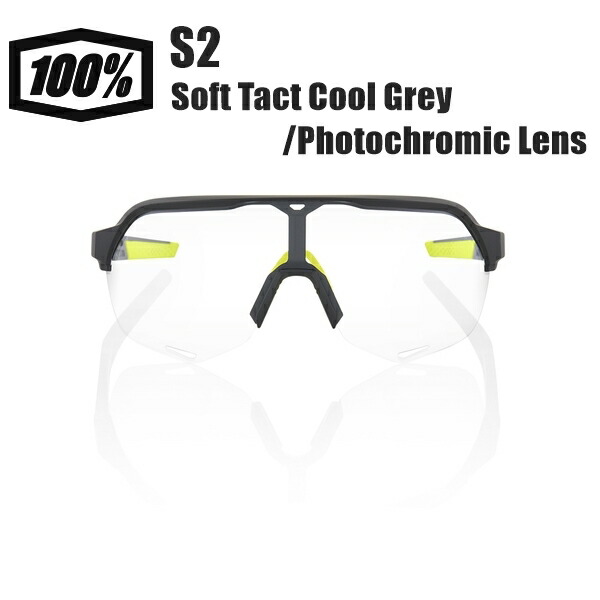 100% ワンハンドレッド サングラス S2 Soft Tact Cool Grey/Photochromic Lens サングラス スポーツ 自転車 野球