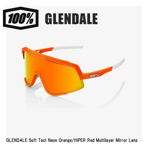 100% ワンハンドレッド GLENDALE Soft Tact Neon Orange/HiPER Red Multilayer Mirror Lens サングラス スポーツ 自転車 野球