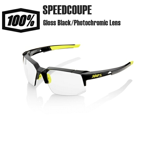 100% ワンハンドレッド SPEEDCOUPE Gloss Black/Photochromic Lens サングラス スポーツサングラス 自転車 野球｜サイクルロード