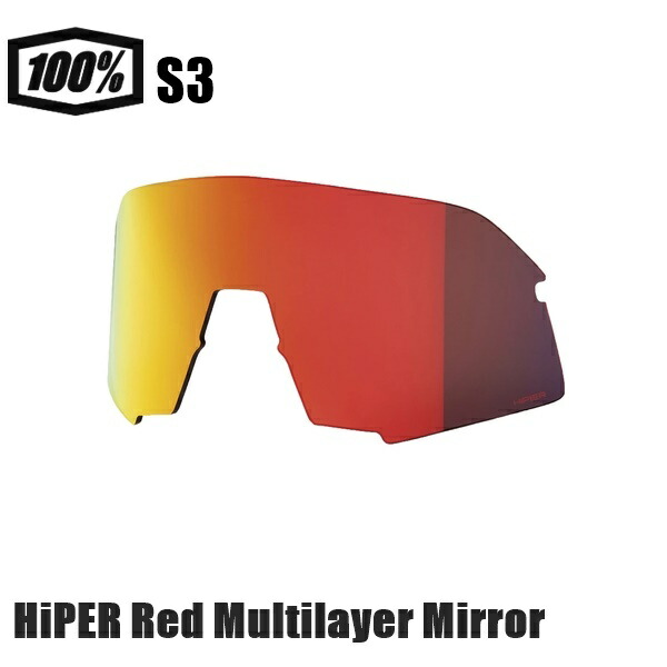 100% ワンハンドレッド S3 REPLACEMENT LENS - HiPER Red Multilayer Mirror サングラス スペア 交換 レンズ 自転車 野球画像