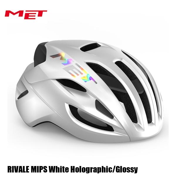 MET 金兜 安全帽 RIVALE ミップス White Holographic/Glossy 銀輪 安全帽 読み込む自動二輪車