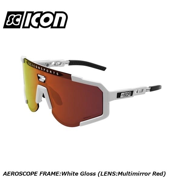 SCICONSPORTS シーコン SCICON SPORTS AEROSCOPE FRAME:White Gloss (LENS:Multimirror Red) スポーツサングラス 19,559円
