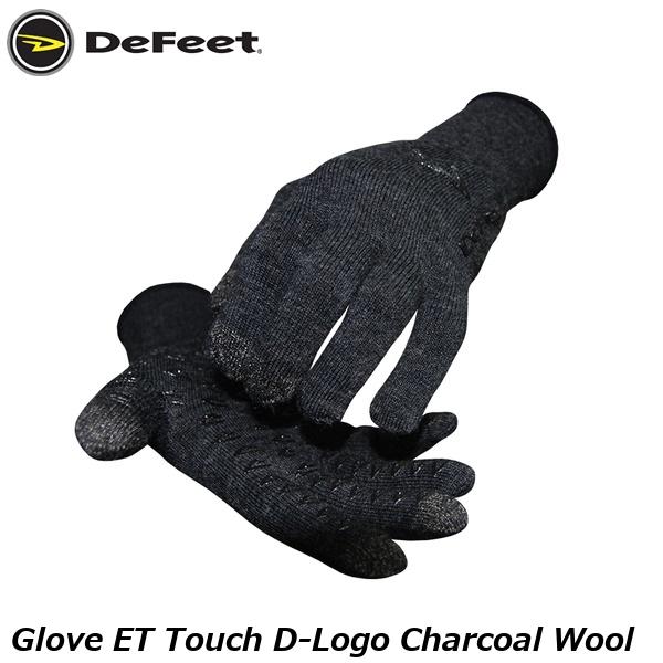 DeFeet ディフィート Glove ET Touch D-Logo Charcoal Wool サイクルグローブ