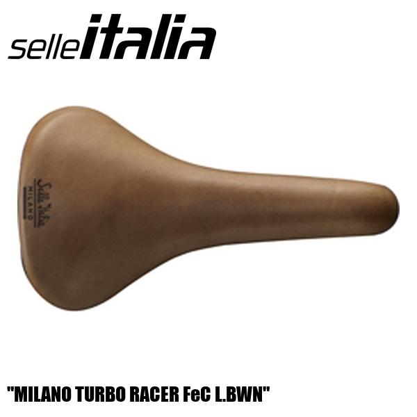 SellaItalia セライタリア MILANO TURBO RACER FeC L.BWN 自転車用 サドル|サイクルロード