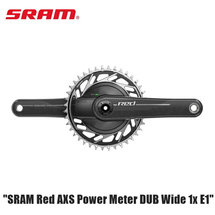 SRAM ゲットー SRAM Red AXS Power Meter DUB Wide 1x E1 銀輪 スターター書き割り
