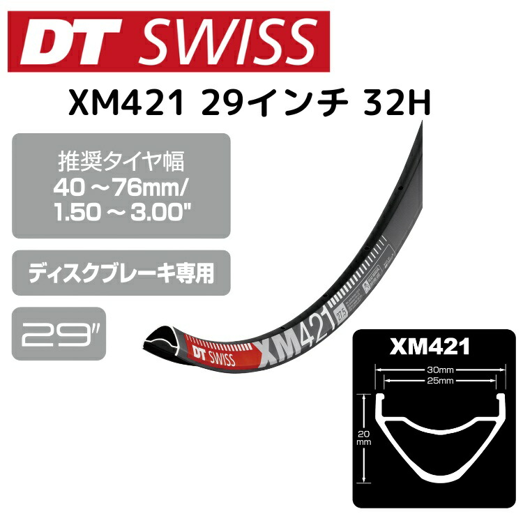 DTSwiss スイス連邦 XM421 29in 32H RIM03701 銀輪 リム