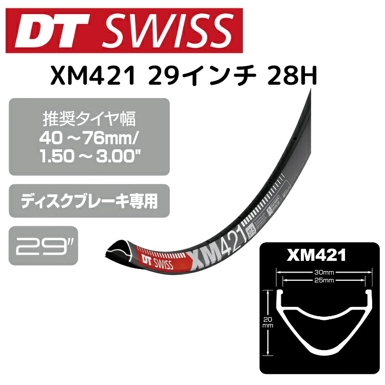 DTSwiss スイス連邦 XM421 29in 28H RIM03703 銀輪 リム