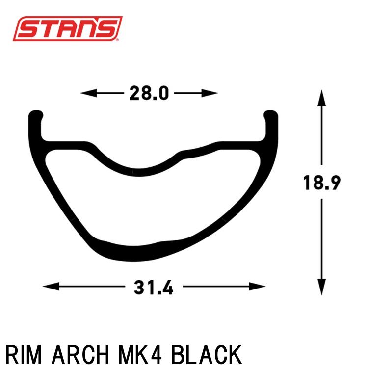 Stan\u0027s スタンズ RIM ARCH MK4 BLACK 銀輪 リム