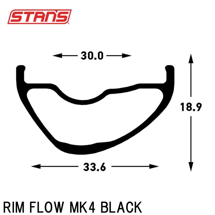 Stan\u0027s スタンズ RIM FLOW MK4 BLACK 銀輪 リム
