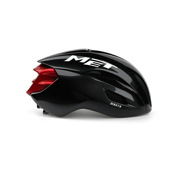 MET 金兜 MANTA ミップス Black Red Metallic/Matt Glossy 銀輪用 安全帽