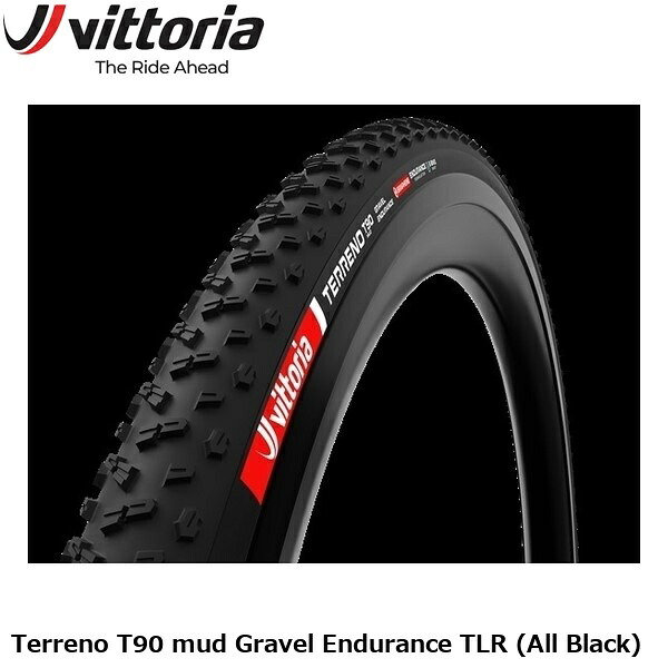 Vittoria ヴィットリア Vittoria Terreno T90 mud Gravel Endurance TLR (All Black) グラベル用オフロードタイア 銀輪