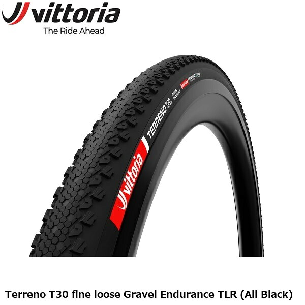 Vittoria ヴィットリア Vittoria Terreno T30 fine loose Gravel Endurance TLR (All Black) グラベル用オフロードタイア 銀輪