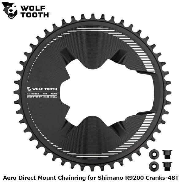 WOLF TOOTH ウルフトゥース Aero Direct Mount Chainring for Shimano R9200 Cranks-48T 自転車 チェーンリング｜サイクルロード 23,821円