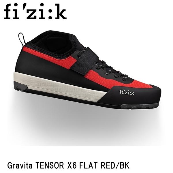 fizik フィジーク Gravita TENSOR X6 FLAT RED/BK 自転車 シューズ 靴|サイクルロード