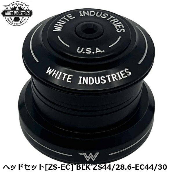 WHITE INDUSTRIES ホワイトインダストリーズ 頭顱書き割り[ZS-EC] BLK ZS44/28.6-EC44/30 銀輪 頭顱部分品