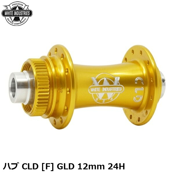 WHITE INDUSTRIES ホワイトインダストリーズ こしき CLD [F] GLD 12粍 24H 銀輪 向こう正面こしき