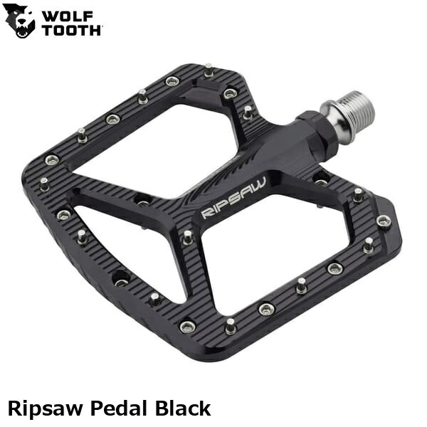 WOLF TOOTH ウルフトゥース Ripsaw Pedal Black 銀輪 坦々たるペダル