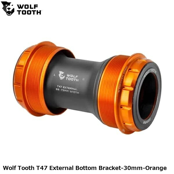 WOLF TOOTH ウルフトゥース Wolf Tooth T47 External Bottom Bracket-30mm-Orange 自転車 ボトムブラケット(BB)