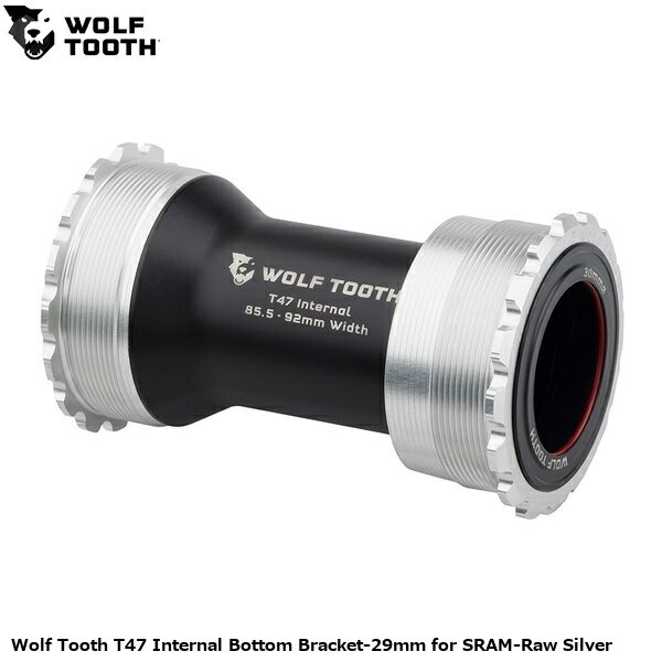 WOLF TOOTH ウルフトゥース Wolf Tooth T47 Internal Bottom Bracket-29mm for SRAM-Raw Silver 自転車 ボトムブラケット(BB)