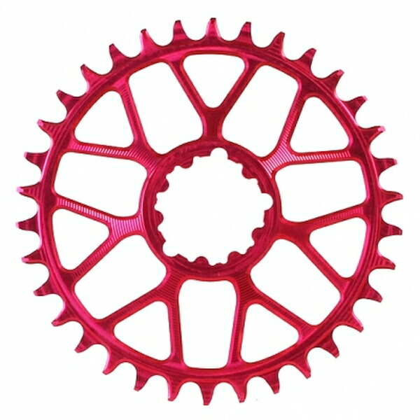 (KA engineering)アルミチェーンリング GXP Spiderless 34T 赤いこと
