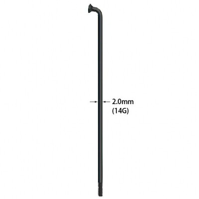 （サピム/SAPIM)（銀輪用輻）LEADER BLACK 14G （100本）（258粍-310粍）