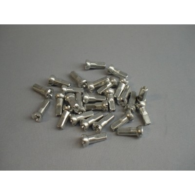 （サピム/SAPIM)（自転車用ニップル）SecureLock ブラス (14G/12mm/100ケ) シルバー