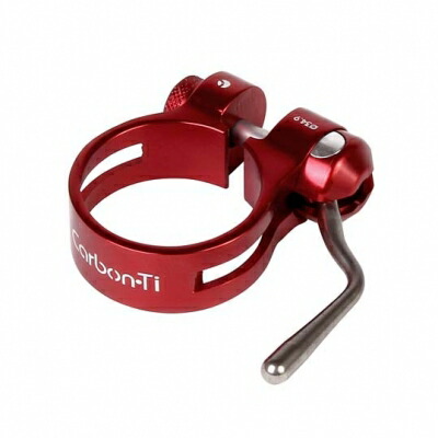 （カーボンチ/CarbonTi)（自転車用シートクランプ）X-Clamp QR (φ34.9/レッド)