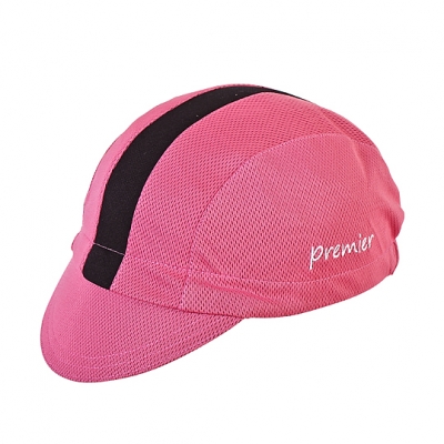 （プレミア/premier)（自転車用キャップ/帽子）サイクルキャップ 　ピンク X ブラックライン