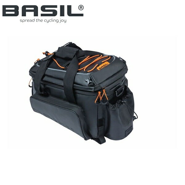 BASIL バジル バッグ BASIL マイルズ ターポリン トランクバッグ プロ 9-36L ブラック/オレンジ バッグ かばん 自転車 ロードバイク|サイクルロード