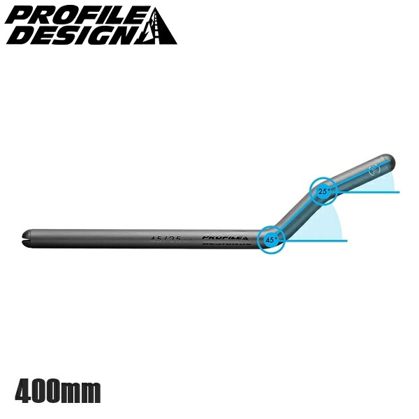 PROFILEDESIGN プロファイルデザイン 45/25 SLC エクステンションバーノミ カーボン 400mm ACSLC45EXT400 自転車 ハンドル エアロバー｜サイクルロード