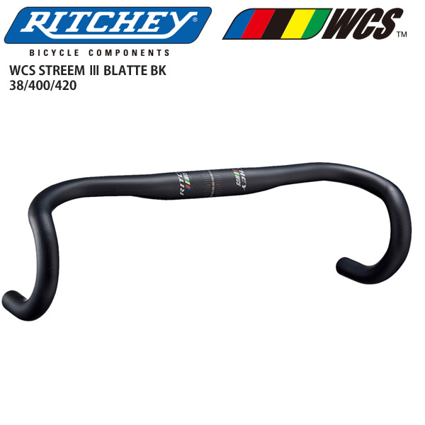 RITCHEY リッチー ハンドル WCS STREEM 3 BLATTE BK ドロップバー ドロップハンドル パーツ 自転車 ロードバイク|サイクルロード
